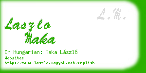 laszlo maka business card