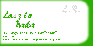 laszlo maka business card